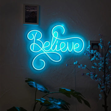Belive Neon Sign , neon wall decor , neon wall sign , - Neon Wall Art | THEDUKHA