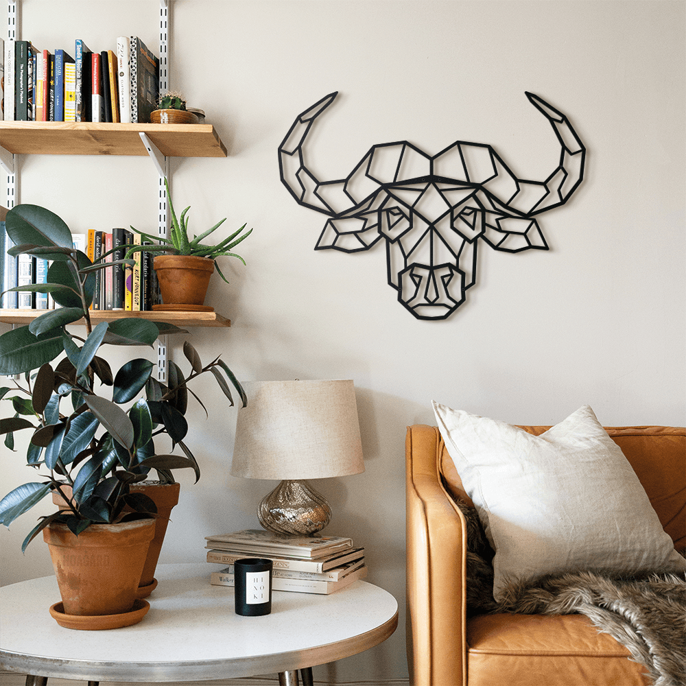 Bull Head , animal wall art , bull decor , byk - Metal Deco | THEDUKHA