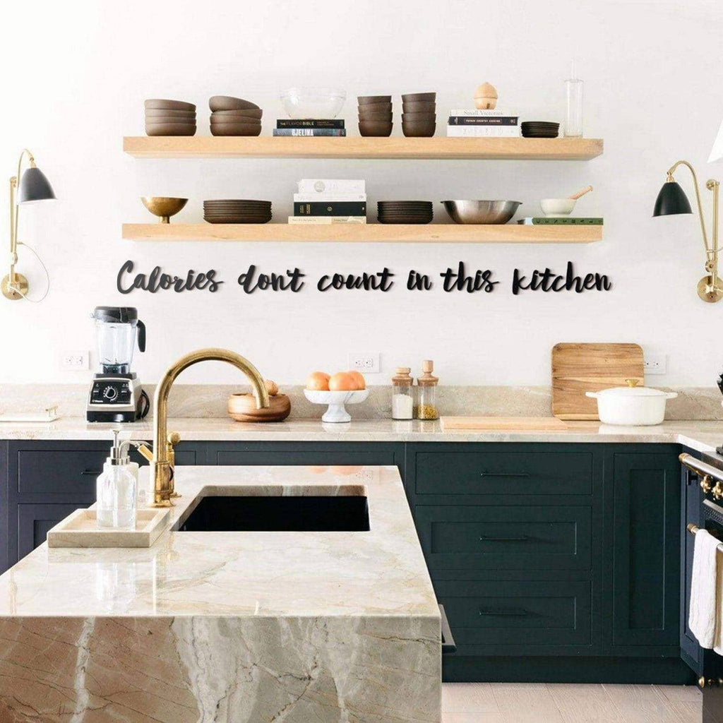 Calories Don't Count In This Kitchen , gift idea , home decor , housewarming gift - Metal Deco | THEDUKHA