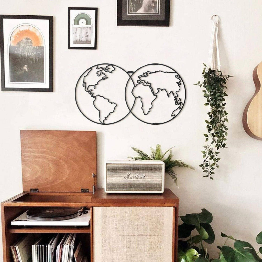 Cluster World Map , carte du monde , gifts for traveler , housewarming gift - world map wall art - home decor - office decor