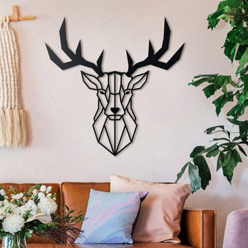 Deer Head , animal wall art , deer head , dekoracja wnętrz - Metal Deco | THEDUKHA