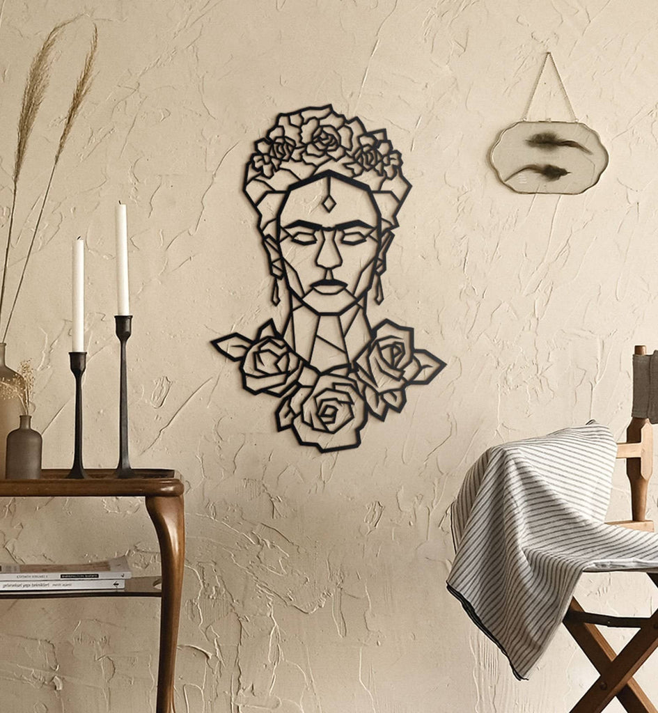Frida Kahlo , dekoracja wnętrz , frida decor , frida metal poster metalowa sztuka ścienna - Metal Deco | THEDUKHA