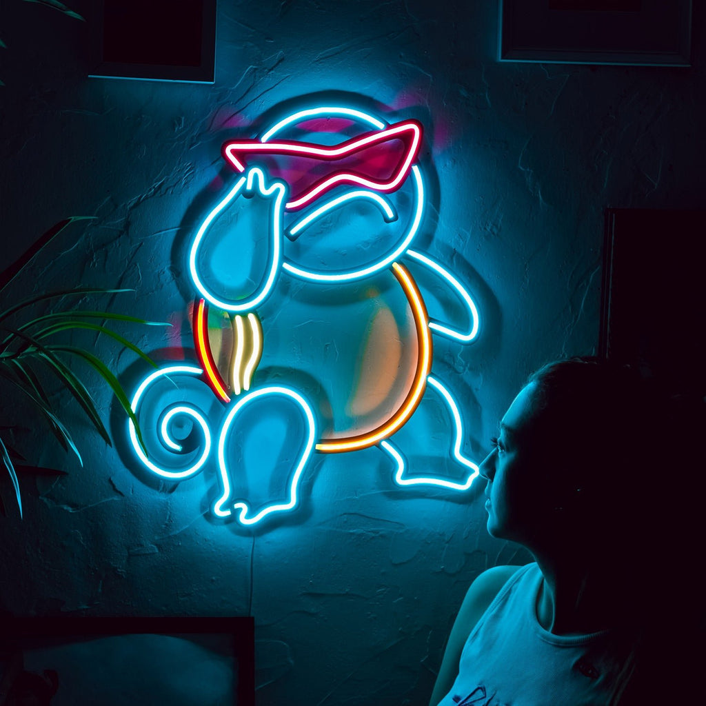 Squirtle , neon , neon sign , neon wall art - Neon Wall Art | THEDUKHA
