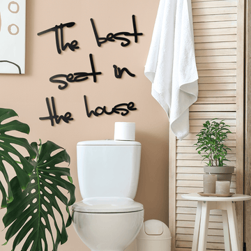 The Best Seat In The House , Bathroom decor , Bathroom Sign , Bathroom Wall Decor - Metal Deco | THEDUKHA